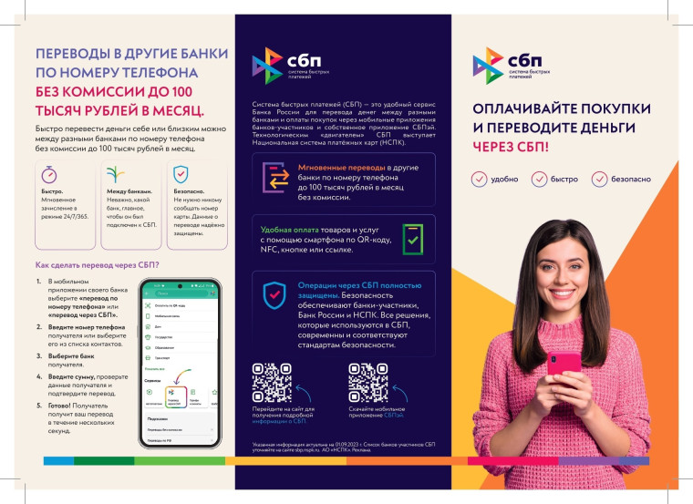 Брошюра по Системе Быстрых Платежей (СБП) для физических лиц. Брошюра по Системе Быстрых Платежей (СБП) для физических лиц.
